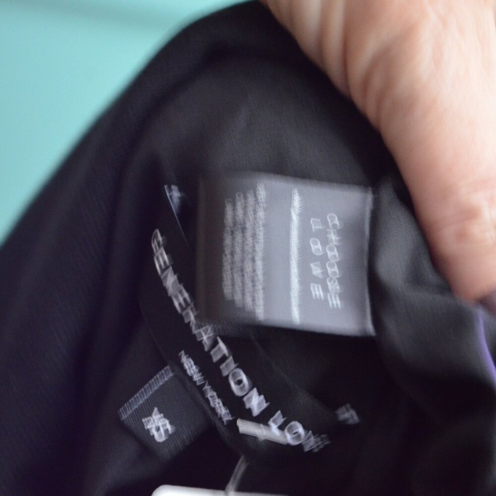 NWOT $447 Sz XS Generation Love Enzo Black Leather Sleeve Blazer - Picture 7 of 7